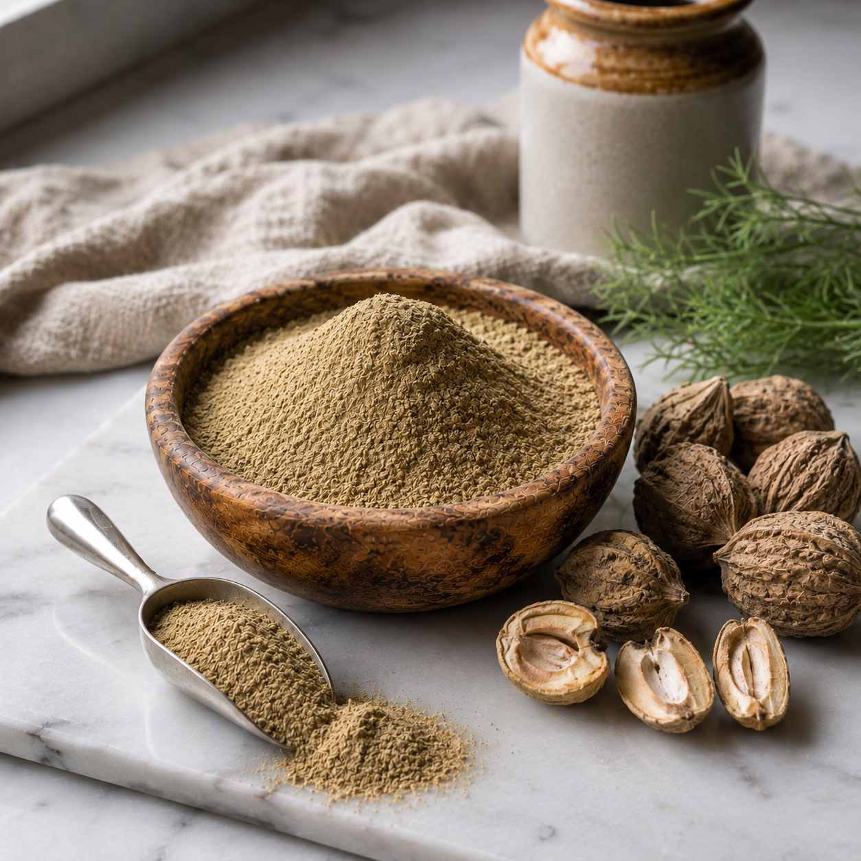 Organic Brown Bahera Powder